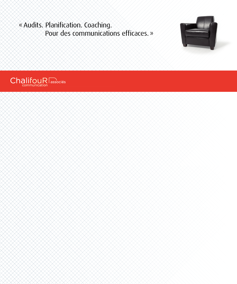 Audits. Planification. Coaching. Pour des communications efficaces.